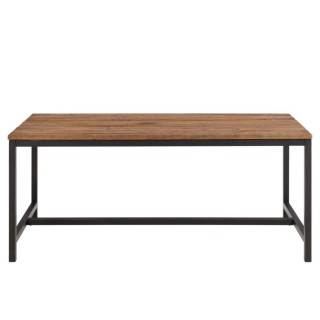 Table en bois et metal aged