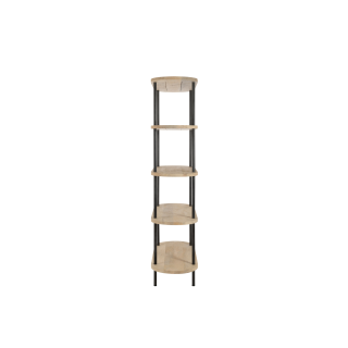 Bibliothèque en bois de manguier et en métal 5 tablettes SALI - HELLIN