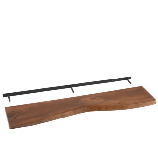 Etagère murale rectangulaire en bois d'acacia L115 (lot de 2) EDGAR - HELLIN