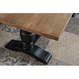 Table à manger en bois massif teck recyclé pour recevoir jusqu'à 10 personnes