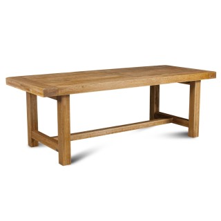Table rectangulaire extensible en chêne massif : 2 allonges