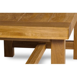 Table rectangulaire extensible en chêne massif : 2 allonges