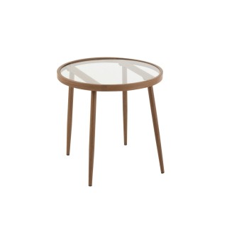 Table basse en verre et métal / lot de 2 | Hellin