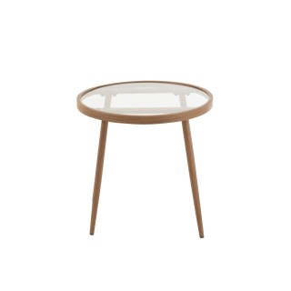 Table basse en verre et métal / lot de 2 | Hellin