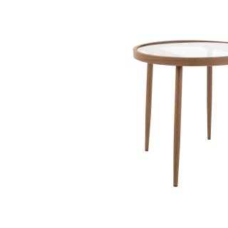 Table basse en verre et métal / lot de 2 | Hellin
