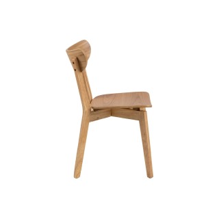 Chaise scandinave en bois naturel ou noir : lot de deux | Hellin