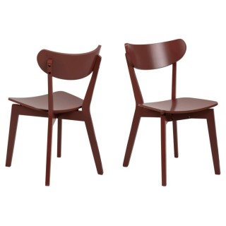Chaise scandinave en bois laque lot de 2 leta