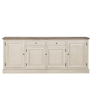 Buffet bas en bois 4 portes 2 tiroirs campagne chic villas