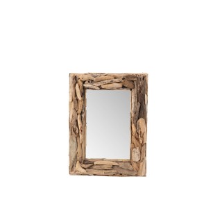 Miroir rectangulaire en bois flotte 60x80 wimereux