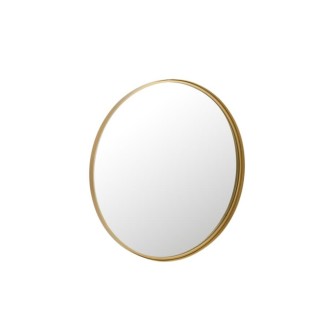 Miroir rond en metal dore a bord haut d80 pako