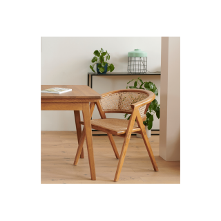 Table de salle à manger rectangulaire extensible / Chêne massif