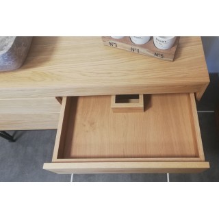 Meuble sous vasque en bois et métal 2 tiroirs L120 BRIGHTON - HELLIN