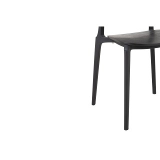 Chaise de salle à manger noire style japandi (lot de 2) YUMI - HELLIN