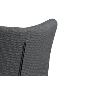 Fauteuil de salle à manger pivotant  à accoudoirs en tissu (lot de 2) LARA  - HELLIN