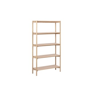 Bibliotheque scandinave en chêne blanchi 4 tablettes brenda