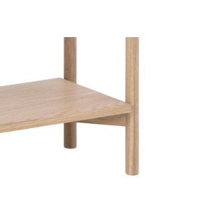 Bibliothèque double scandinave en chêne blanchi 4 tablettes BRENDA - HELLIN