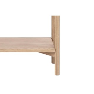 Bibliothèque double scandinave en chêne blanchi 4 tablettes BRENDA - HELLIN