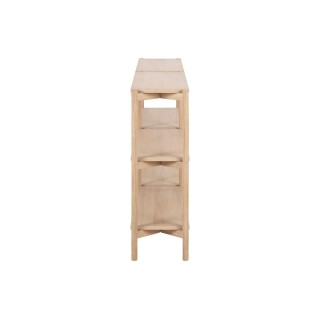 Bibliothèque double scandinave en chêne blanchi 4 tablettes BRENDA - HELLIN