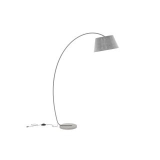 Expo lampadaire arque en tissu gris et metal agay