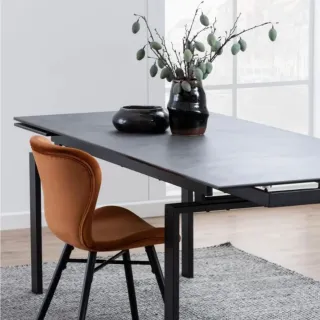 Table de salle à manger rectangulaire extensible en céramique L160/240 HILDA - HELLIN