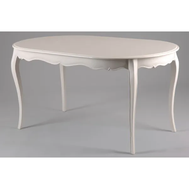 Table à manger ovale de couleur blanche : 6 personnes | Hellin