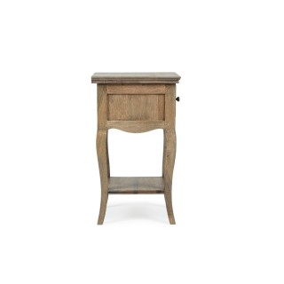 Table de chevet en bois de manguier 1 tiroir 1 tablette GRACE - HELLIN