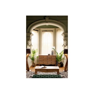 Table basse rectangulaire en bois de manguier 1 tiroir L110 GRACE - HELLIN