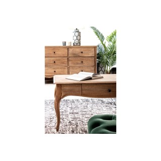 Table basse rectangulaire en bois de manguier 1 tiroir L110 GRACE - HELLIN