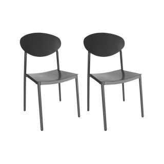 Chaise de jardin empilable : Style Japandi / lot de deux | Hellin