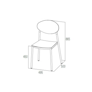 Chaise de jardin empilable : Style Japandi / lot de deux | Hellin