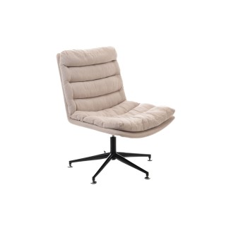 Fauteuil contemporain pivotant beige avec pied central viel