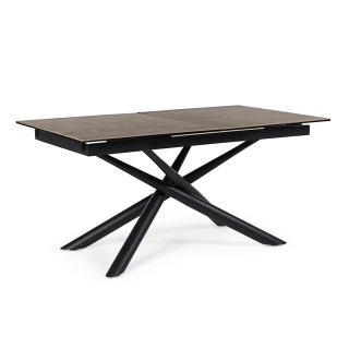 Table a manger rectangulaire extensible en ceramique l160220 soline