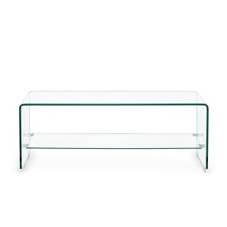 Table basse rectangulaire en verre double plateau l100 idora