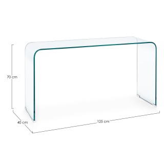 Console d'entrée design contemporain en verre L125 IDORA - HELLIN