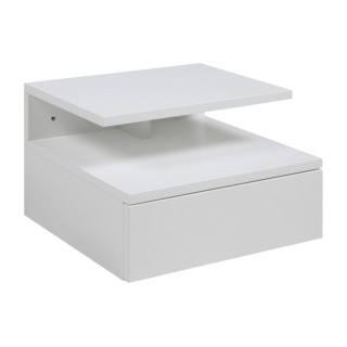 Chevet suspendu en bois 1 tiroir 1 niche