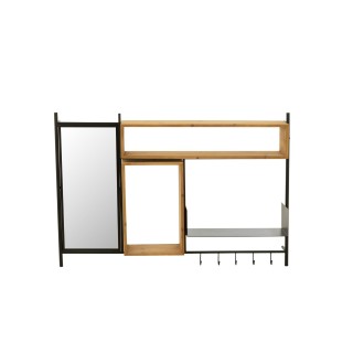 Porte manteau en bois et metal bina