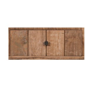 Meuble TV en bois recyclé 2 portes 1 tiroirs 1 niche - HELLIN