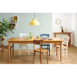 Chaise bistrot bois et rotin : modèle Estaminet - Hellin