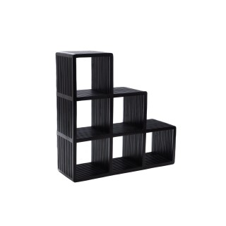 Bibliothèque étagère échelle en teck 6 cubes de rangement MILAN - HELLIN