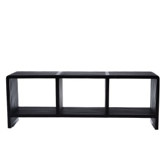 Banc d entree en teck recycle 3 niches milan