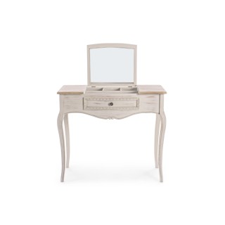 Console coiffeuse en bois avec miroir et rangements garance