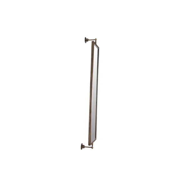 Miroir rectangulaire pivotant en métal doré vieilli H106 - HELLIN