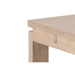 Table de salle à manger rectangulaire en chêne blanchi L200 - HELLIN