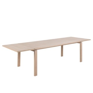 Table rectangulaire extensible en chêne blanchi l200300 liac