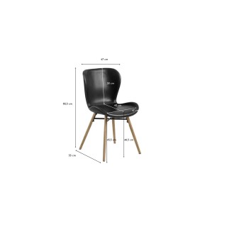 Chaise simili et bois Matilda : style scandinave | Hellin
