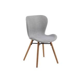 Chaise bois de chêne et tissu coloré : style scandinave | Hellin