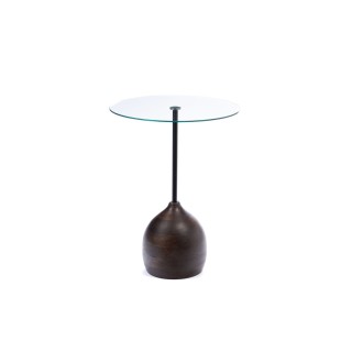 Bout de canape en manguier et verre d45 gaia
