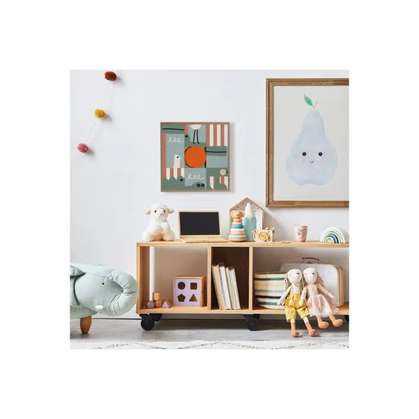 Tableau en bois taquin enfant Crocodile  48 x 48  Caïman - HELLIN