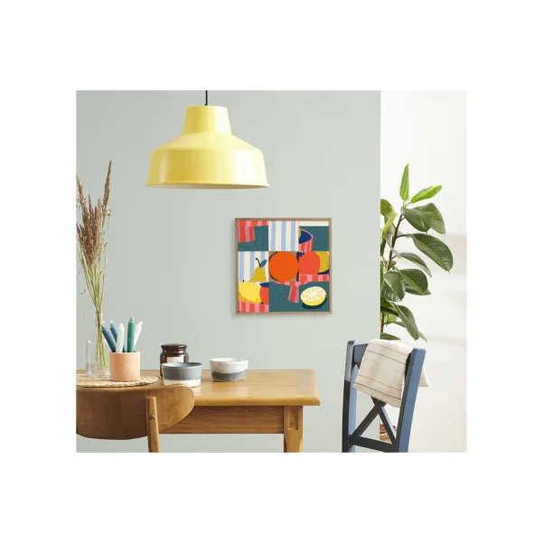 Tableau en bois taquin abstrait coloré   48 x 48 Hedia - HELLIN