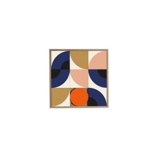 Tableau en bois taquin de perspectives  48 x 48 Globe - HELLIN